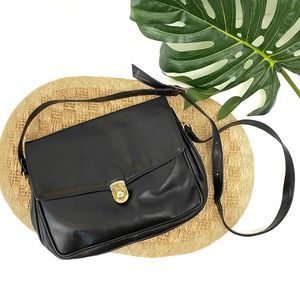 🌙 Black leather made in Italy envelope purse